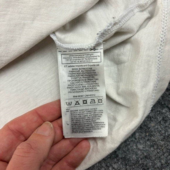 ADIDAS Women’s Logo Cropped T-Shirt Trefoil Logo w/Palms size: Medium - Picture 5 of 8